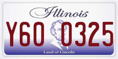 IL license plate Y600325