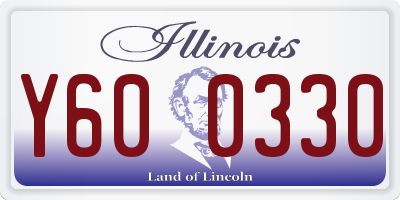 IL license plate Y600330