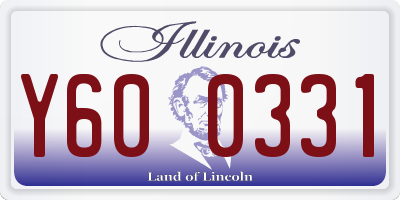 IL license plate Y600331