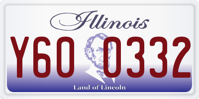 IL license plate Y600332