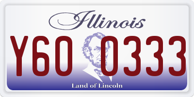 IL license plate Y600333
