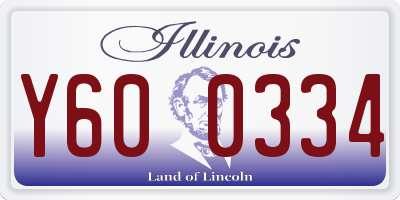 IL license plate Y600334