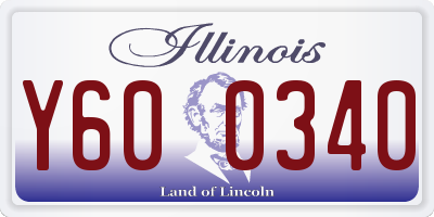 IL license plate Y600340