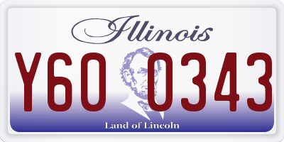 IL license plate Y600343