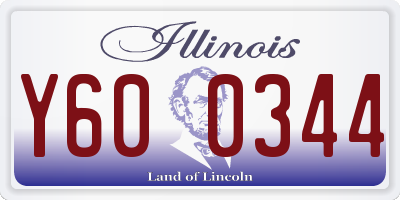 IL license plate Y600344
