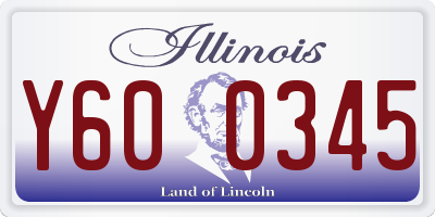 IL license plate Y600345