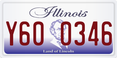 IL license plate Y600346