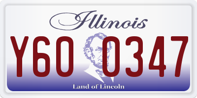 IL license plate Y600347