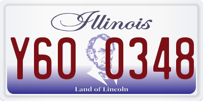 IL license plate Y600348