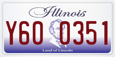 IL license plate Y600351
