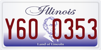 IL license plate Y600353