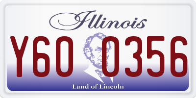 IL license plate Y600356