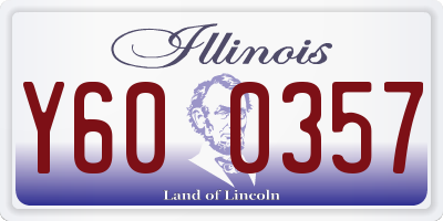 IL license plate Y600357