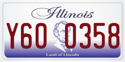 IL license plate Y600358