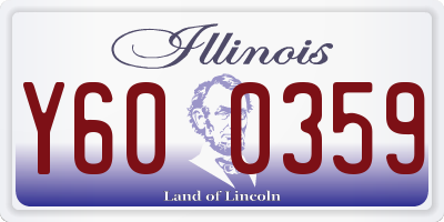 IL license plate Y600359