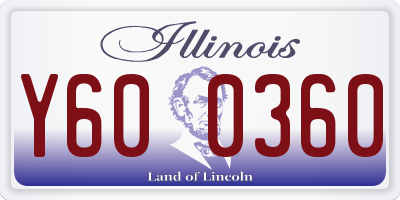 IL license plate Y600360