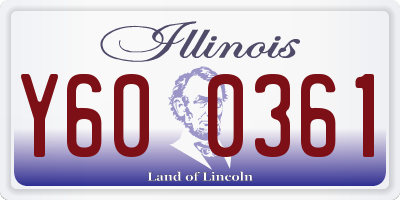 IL license plate Y600361
