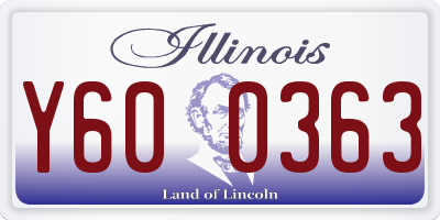 IL license plate Y600363