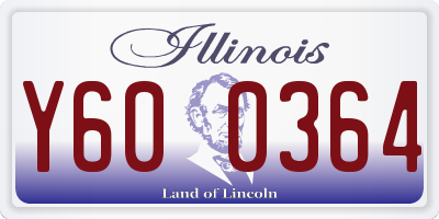 IL license plate Y600364