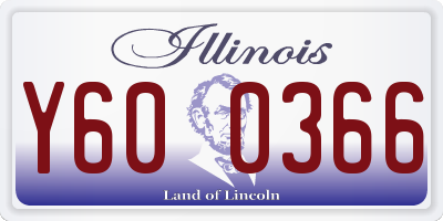 IL license plate Y600366