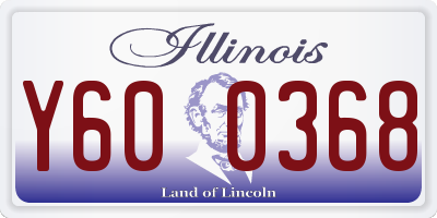IL license plate Y600368