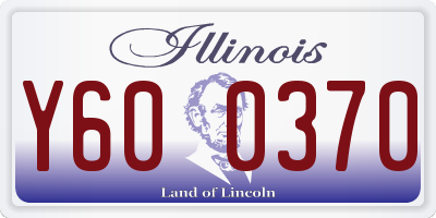 IL license plate Y600370
