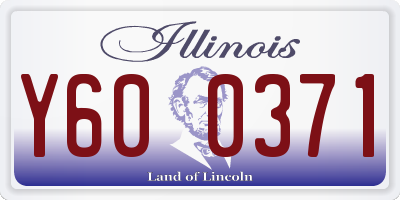 IL license plate Y600371