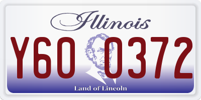 IL license plate Y600372