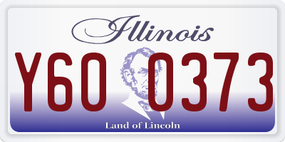 IL license plate Y600373