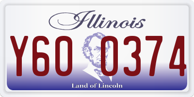 IL license plate Y600374