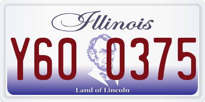IL license plate Y600375