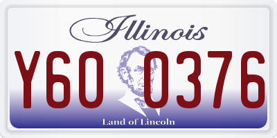IL license plate Y600376