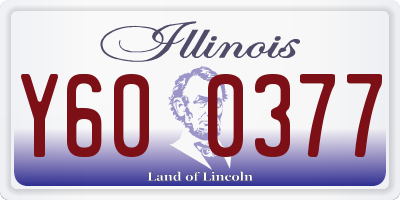 IL license plate Y600377