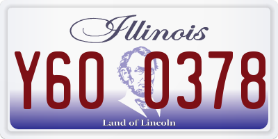 IL license plate Y600378
