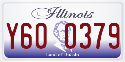 IL license plate Y600379