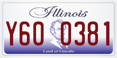 IL license plate Y600381