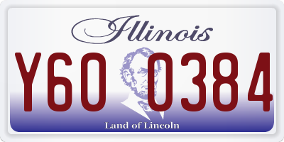 IL license plate Y600384