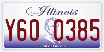 IL license plate Y600385