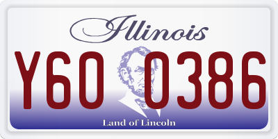 IL license plate Y600386