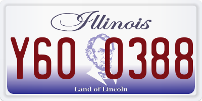 IL license plate Y600388
