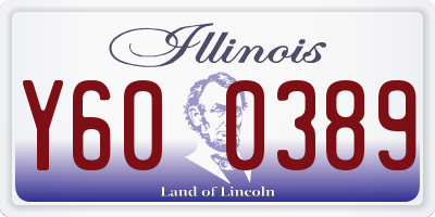 IL license plate Y600389