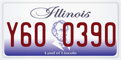 IL license plate Y600390