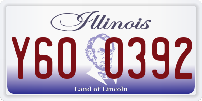 IL license plate Y600392