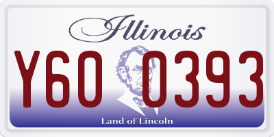 IL license plate Y600393