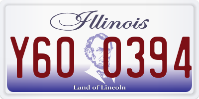 IL license plate Y600394