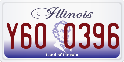 IL license plate Y600396