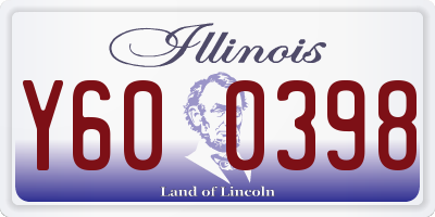 IL license plate Y600398