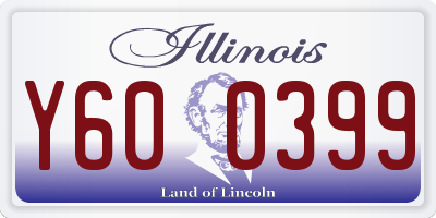 IL license plate Y600399