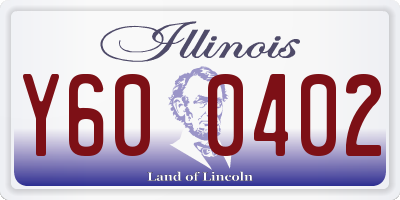 IL license plate Y600402