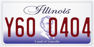 IL license plate Y600404